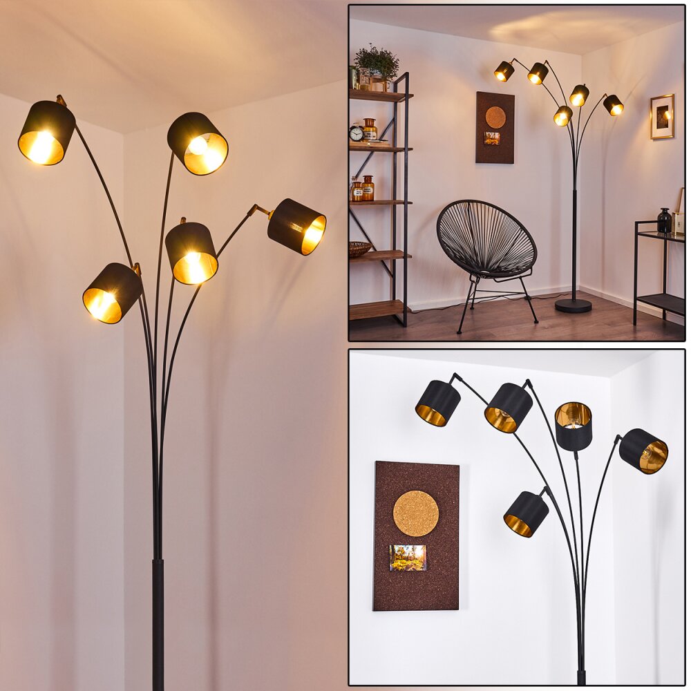 Lampadaire Alsen Noir, 5 lumières main product photo