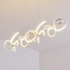 Suspension Lavaca LED Argenté, 4 lumières