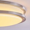 Plafonnier Sora LED Nickel mat, Blanc, 1 lumière