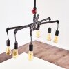 Suspension Kolyma Rouille, Noir, 6 lumières