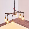 Suspension Kolyma Rouille, Noir, 6 lumières