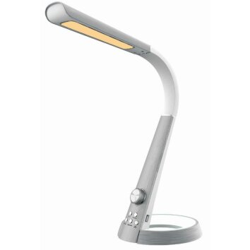 Lampe à poser Globo PINJU Argenté, 2 lumières, Changeur de couleurs