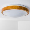 Plafonnier Sora Wood LED Bois clair, Blanc, 1 lumière