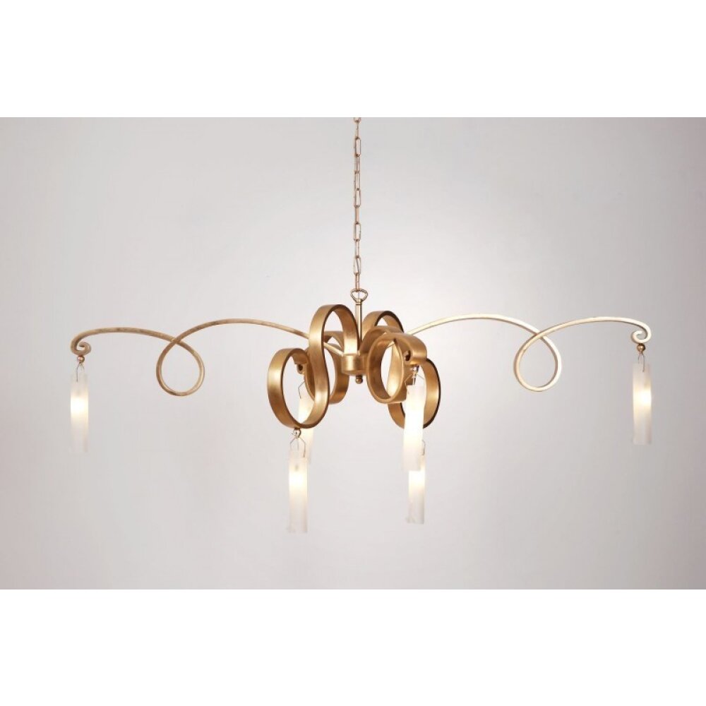 Suspension Holländer SERPENTINEN GOLD Or, 6 lumières main product photo