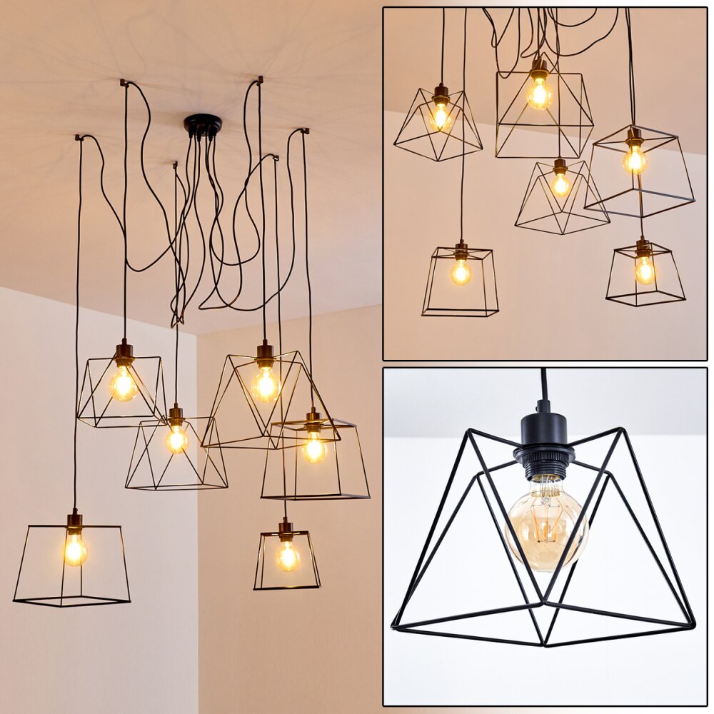 Suspension Havel Noir, 6 lumières main product photo