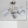 Plafonnier Stai Nickel mat, 3 lumières