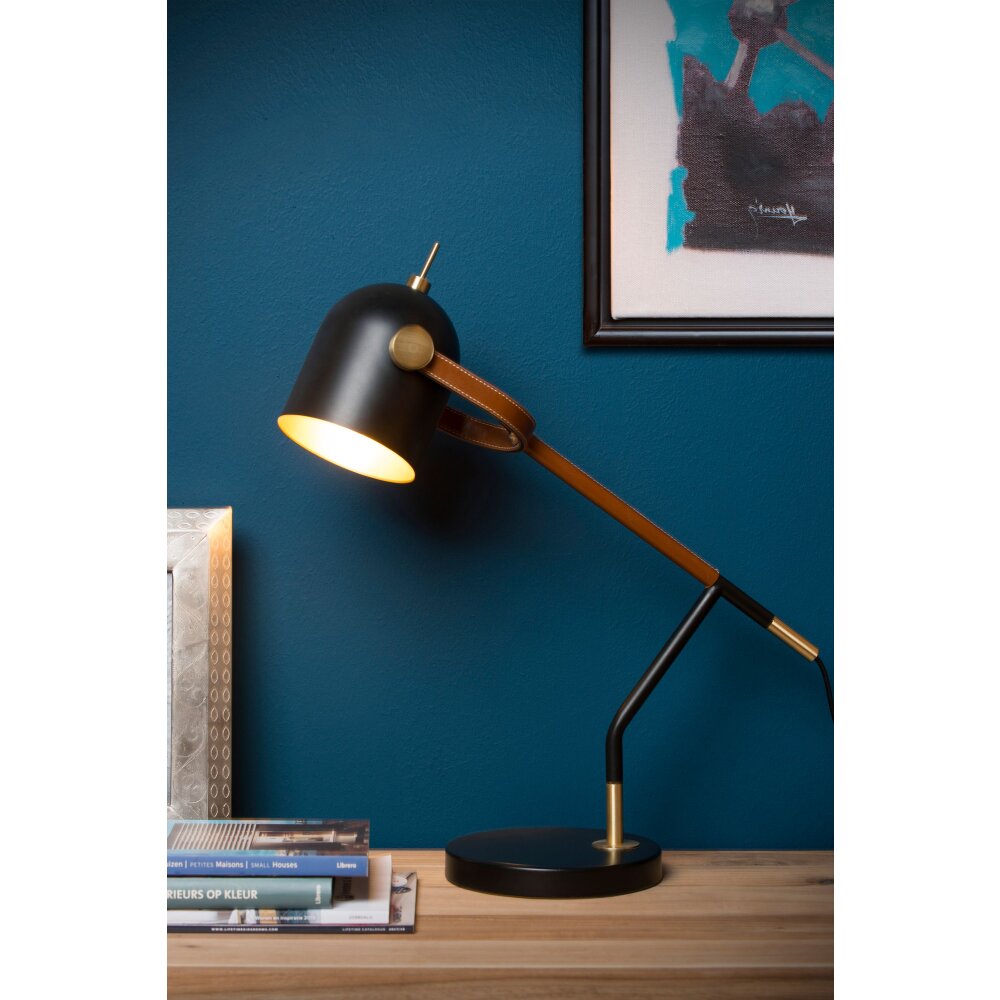 Lampe de table Lucide WAYLON Noir, 1 lumière main product photo