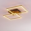 Plafonnier Cheka LED Noir, 2 lumières, Télécommandes